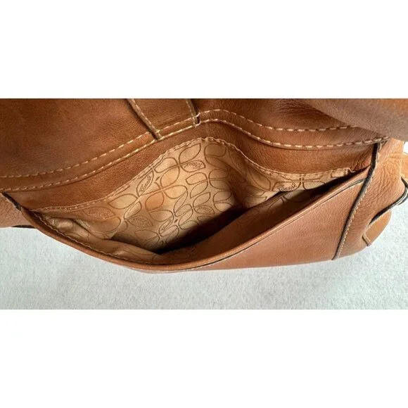 Fossil Gaby Crossbody Bag Metallic Bronze Leather Shoulder Messenger Bag Purse